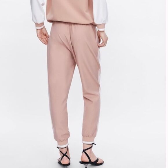 Zara Pink Joggers With Side Stripe - Picture 3 of 7